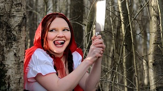 girl-ridinghood-axe-forest